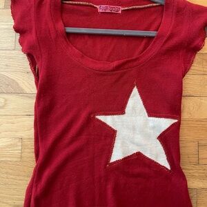 Red Star-Front Tank Top by